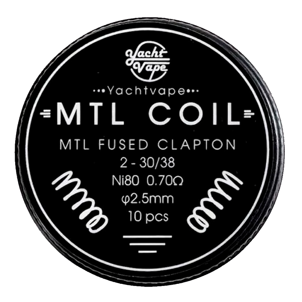 Coils Mtl Fused Clapton 2-30/38 ni80 0.70Ω 2.5mm 10pcs - Yachtvape - Έτοιμες αντιστάσεις 