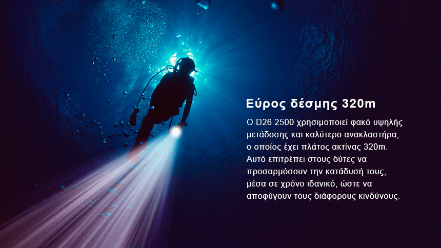 XTAR D26 2500 Diving Flashlight slider04