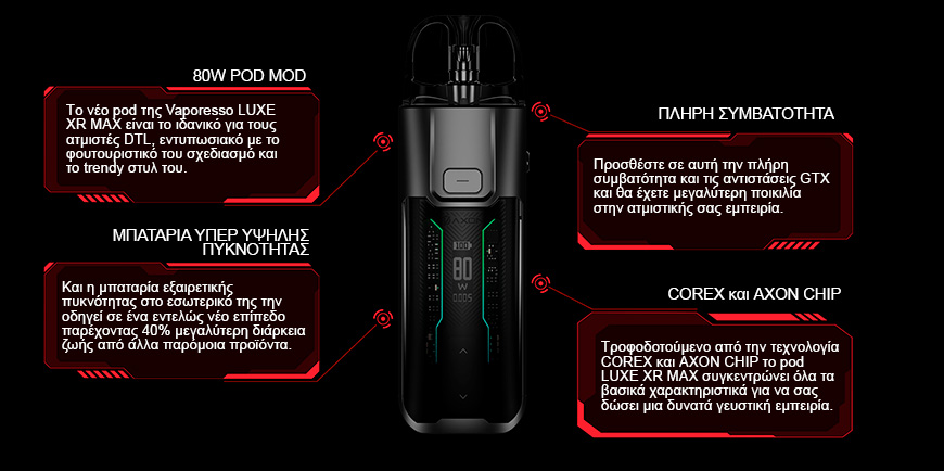 Vaporesso Luxe Pod Kit XR Max 2800mAh TPD slider 02