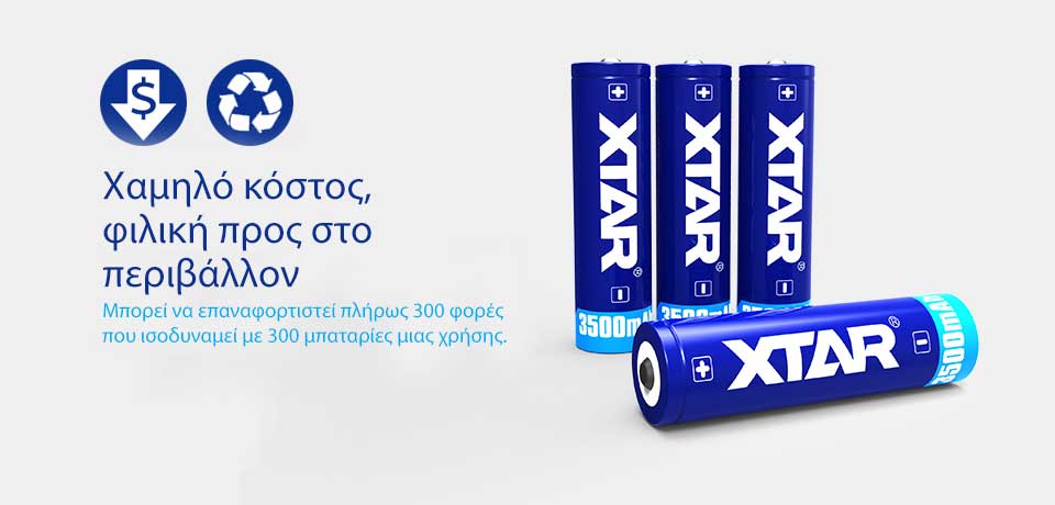 XTAR 18650 3500mAh Protected battery slider04