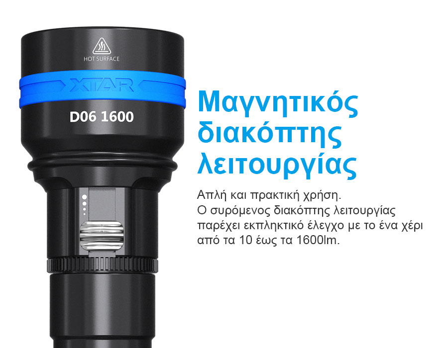 XTAR D06 1600 Diving Flashlight slider02