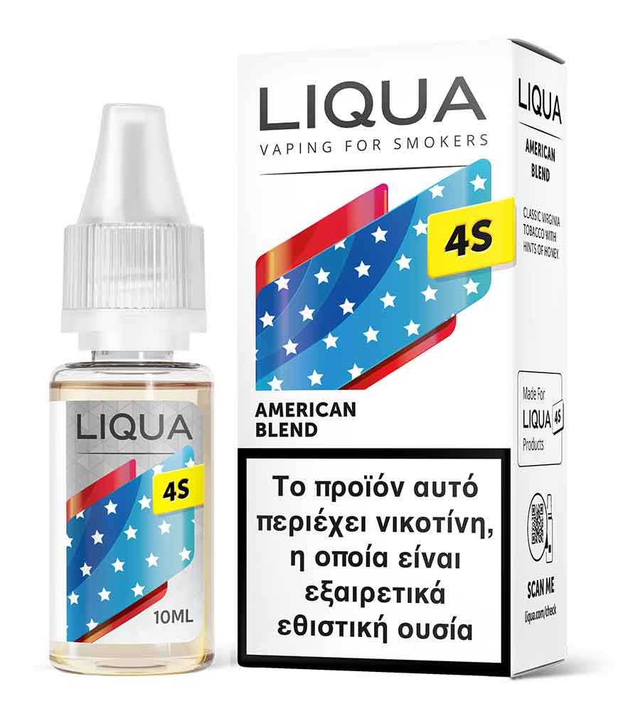 Υγρό αναπλήρωσης Liqua 4S American Blend Hybrid Salt 10ml 20mg