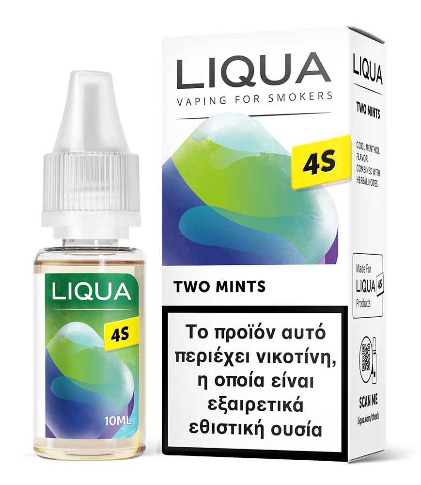 Υγρό αναπλήρωσης Liqua 4S Two Mints Hybrid Salt 10ml 20mg
