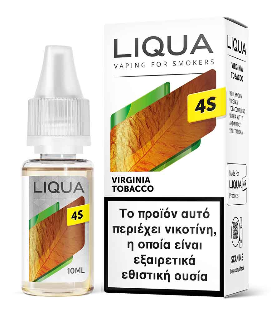 Υγρό αναπλήρωσης Liqua 4S Virginia Tobacco Hybrid Salt 10ml 20mg