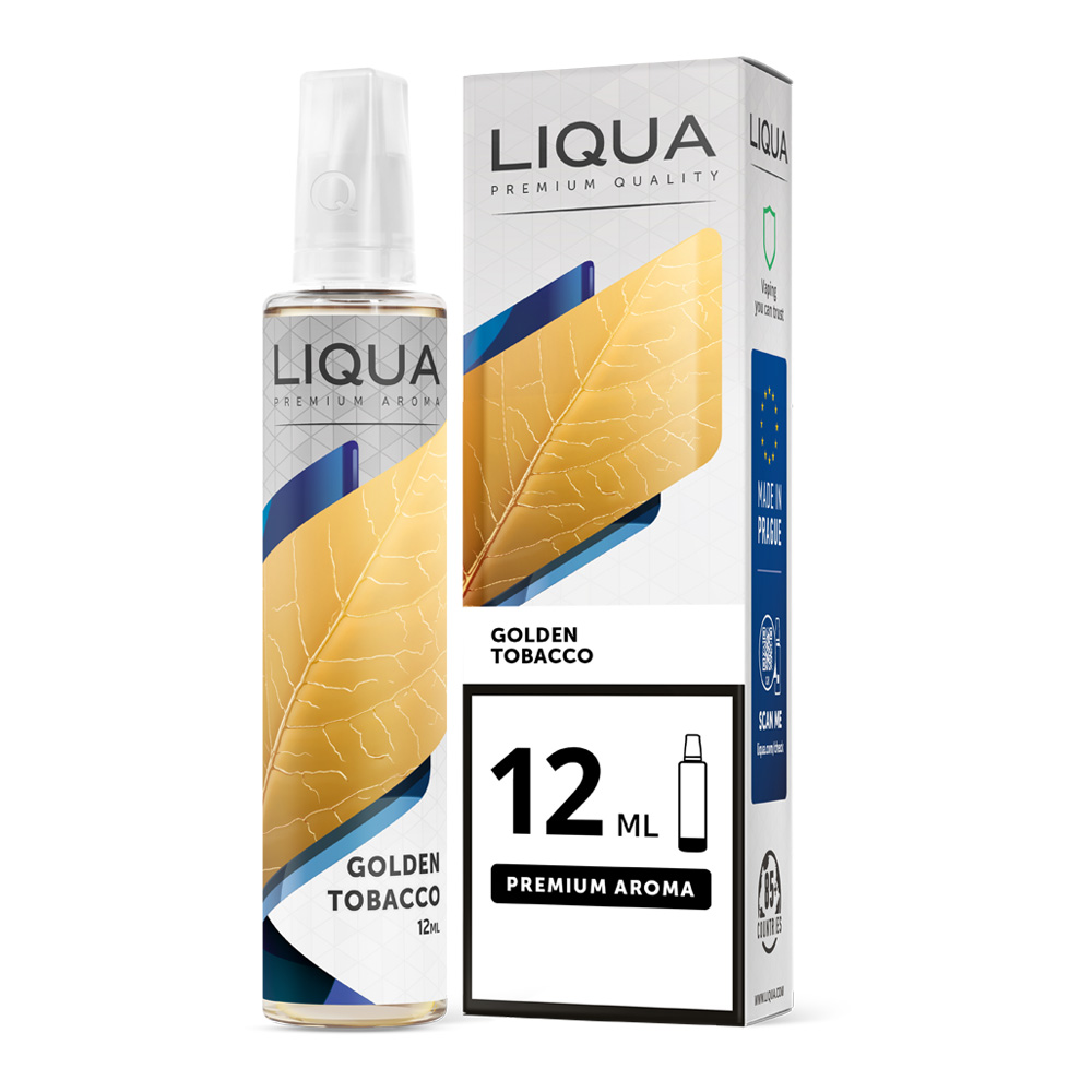 Liqua Golden Tobacco 12ml/60ml Bottle flavor