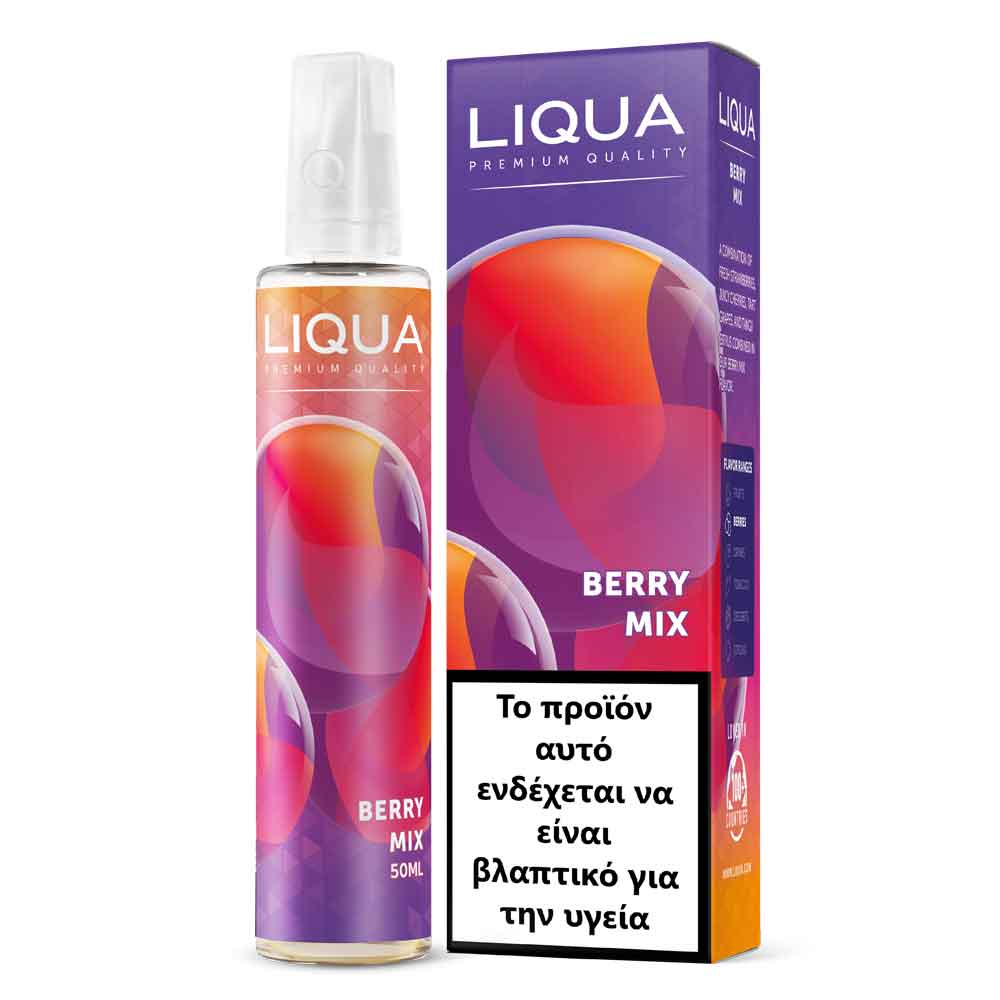 Υγρό αναπλήρωσης χωρίς νικοτίνη Liqua Berry Mix Shortfill 50/70 0mg