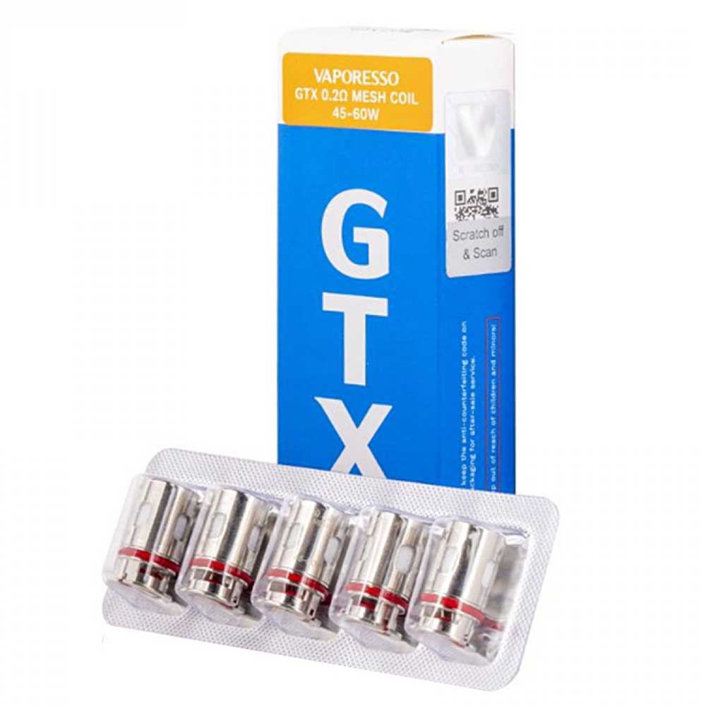 Vaporesso GTX Meshed Coil x 5 pcs 0.2 ohm Aντιστάσεις για ατμοποιητή ηλεκτρονικού τσιγάρου