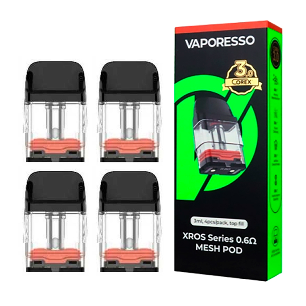 Vaporesso XROS Mesh Corex 3.0 Cartridges 0.6ohm x 4pcs Δοχεία/αντιστάσεις για ηλεκτρονικό τσιγάρο