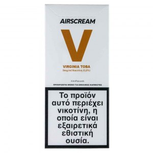 AirScream Pops Virginia Toba 4 x 1.2ml 09mg Salt Υγρό Αναπλήρωσης / Replacesmoke