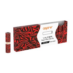 Aspire Vilter Fun Pod 400mAh Colored Filters 10pcs Red Lava Φίλτρα για επιστόμιο