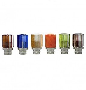 No image set Colorful Glass & SS Hybrid Wide Bore 510 Drip Tip