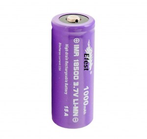 EFEST IMR 18500 1000mah 15A Button Top μπαταρία για ηλεκτρονικό τσιγάρο