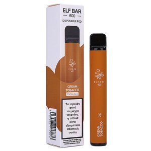 ELF BAR 600 20MG 2ML CREAM TOBACCO Ηλεκτρονικό τσιγάρο μιας χρήσης