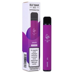 ELF BAR 600 20MG 2ML GRAPE Ηλεκτρονικό τσιγάρο μιας χρήσης