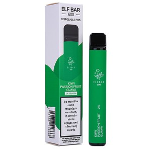 ELF BAR 600 20MG 2ML KIWI PASSION FRUIT GUAVA Ηλεκτρονικό τσιγάρο μιας χρήσης