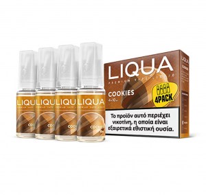 Έτοιμο Υγρό Αναπλήρωσης Liqua New Cookies 4 x 10ml