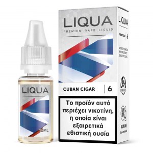 Έτοιμο Υγρό Αναπλήρωσης Liqua New Cuban Cigar 10ml