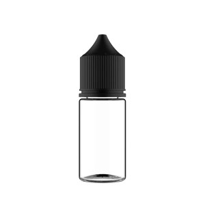 Unicorn bottle Short 30ML V3 Chubby Gorilla Transparent black cap μπουκαλάκι για υγρά αναπλήρωσης