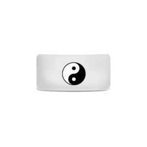 Vape Band White Ying-Yang Logo 22 to 26mm Προστατευτικό δαχτυλίδι σιλικόνης για ατμοποιητή