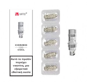5 x Vaptio Cosmo Coil C1 MTL 1.6Ω Αντιστάσεις για ατμοποιητή ηλεκτρονικού τσιγάρου